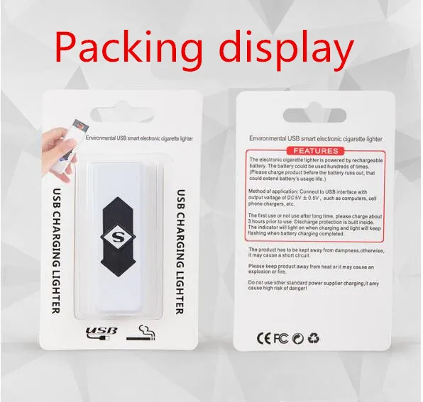 USB электронная сигарета Зажигалка Ветрозащитная аккумуляторная батарея
