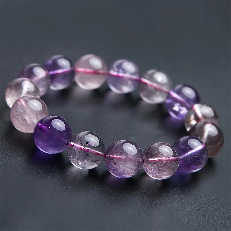 Браслет из горного кварца для женщин и мужчин браслет хрусталя с круглыми