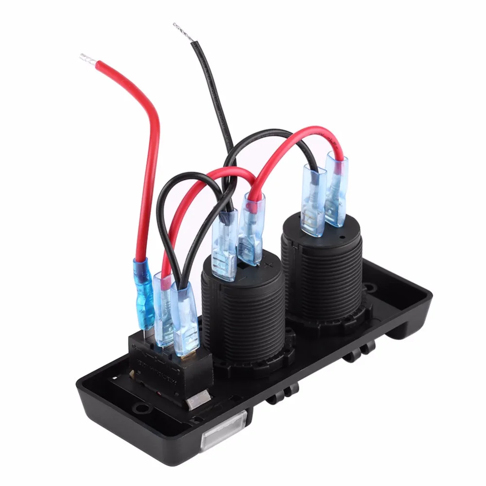 Водонепроницаемая Автомобильная прикуриватель с двумя USB портами 12 В|dual usb