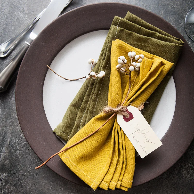 Салфетки из хлопка и льна 2 шт./лот 41*41 см|linen napkins|table napkinwedding table napkin |