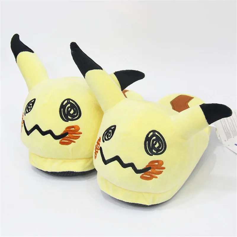 28 см Длинные Новые Mimikyu Sylveon Q Eevee хлопковые плюшевые тапочки для взрослых домашняя обувь осень-зима