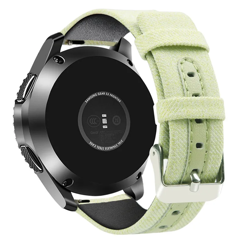 Нейлон+ кожаный ремешок для samsung Galaxy Watch 46 мм gear s3 frontier/Классический 22 мм ремешок для часов холст наручный ремень amazfit
