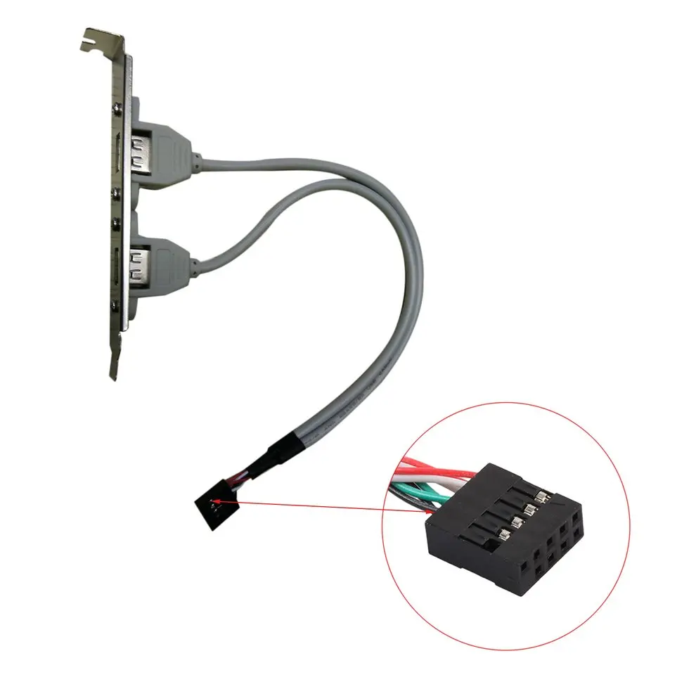 ONLENY 9 pin к USB гнездовой дефлектор бит линия двойной 2 0 Женский порты винт замок