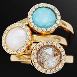 Кольцо для женщин 3 шт./компл. с инкрустацией из прозрачных кристаллов