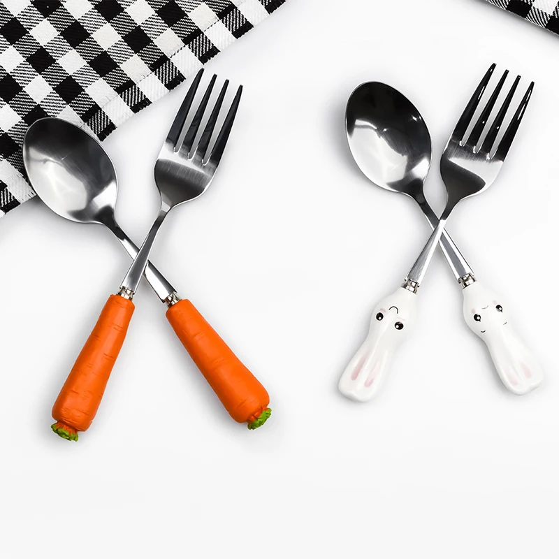 2 шт. детский набор столовых приборов из нержавеющей стали|steel cutlery set|fork setdinnerware set |
