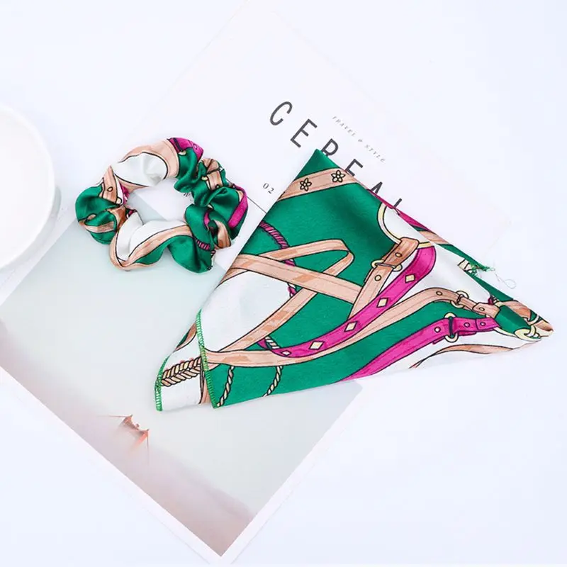 Женская Длинная лента большой тонкий платок для волос шарф с бантом винтажный