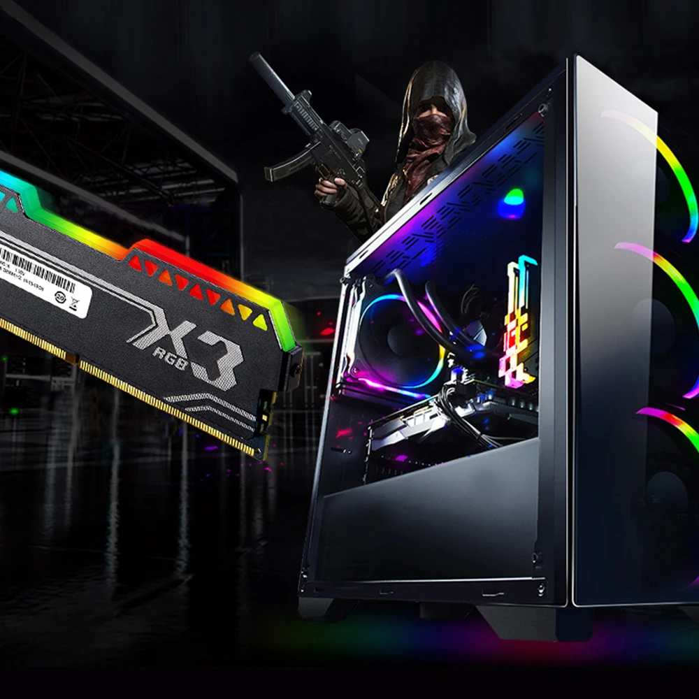 Игровая память Tigo RAM 8GB ddr4 RGB LED Light PC DDR4 3200 MHz для настольных ПК XMP 2 0 Overclock Memoria X3