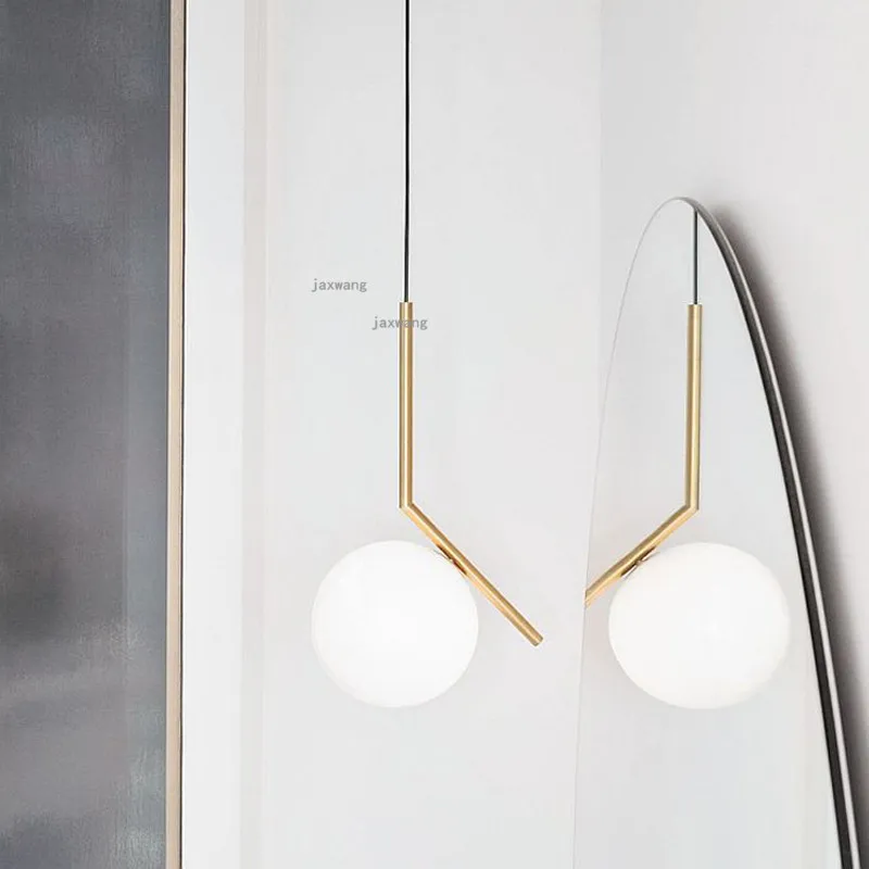 Современный Железный стеклянный подвесной светильник в скандинавском стиле s