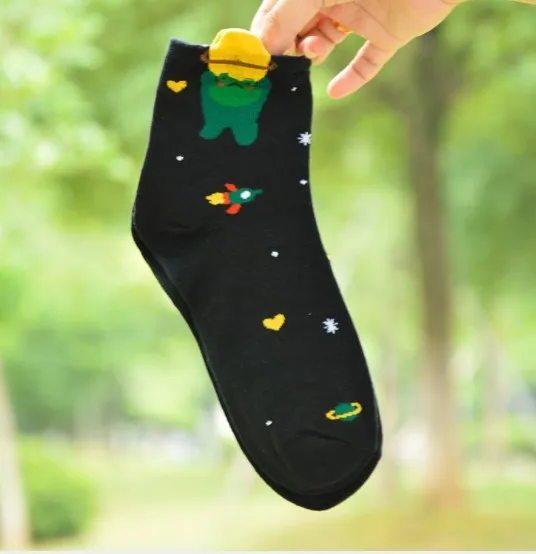 14 4 пары, Женские Короткие Носки с рисунком медведя, кролика, утки, Kawaii, теплые зимние хлопковые носки, милые женские повседневные носки, женские носки - Цвет: 14
