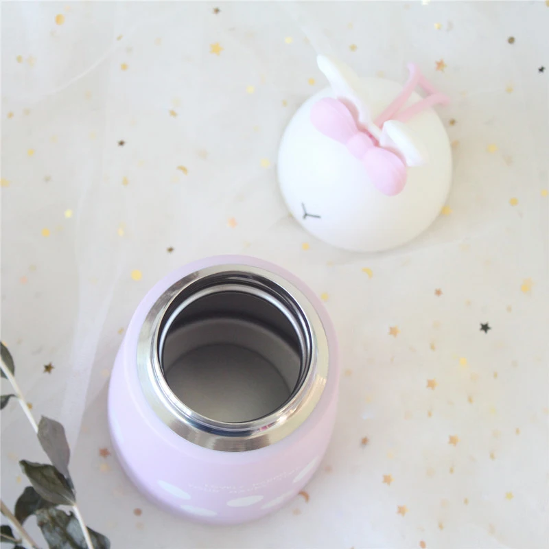 Милая мультяшная изоляционная чашка цели с кроликом из нержавеющей стали для