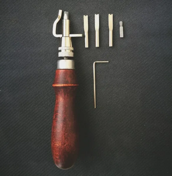 5 в 1 Pro Leather Craft Edge пресс-комплект Регулируемая строчка и Groover сгибание кожи инструмент для шитья швейные инструменты аксессуары