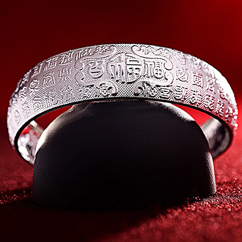 Серебро 925 ювелирные изделия широкий открытый манжет специальный браслет
