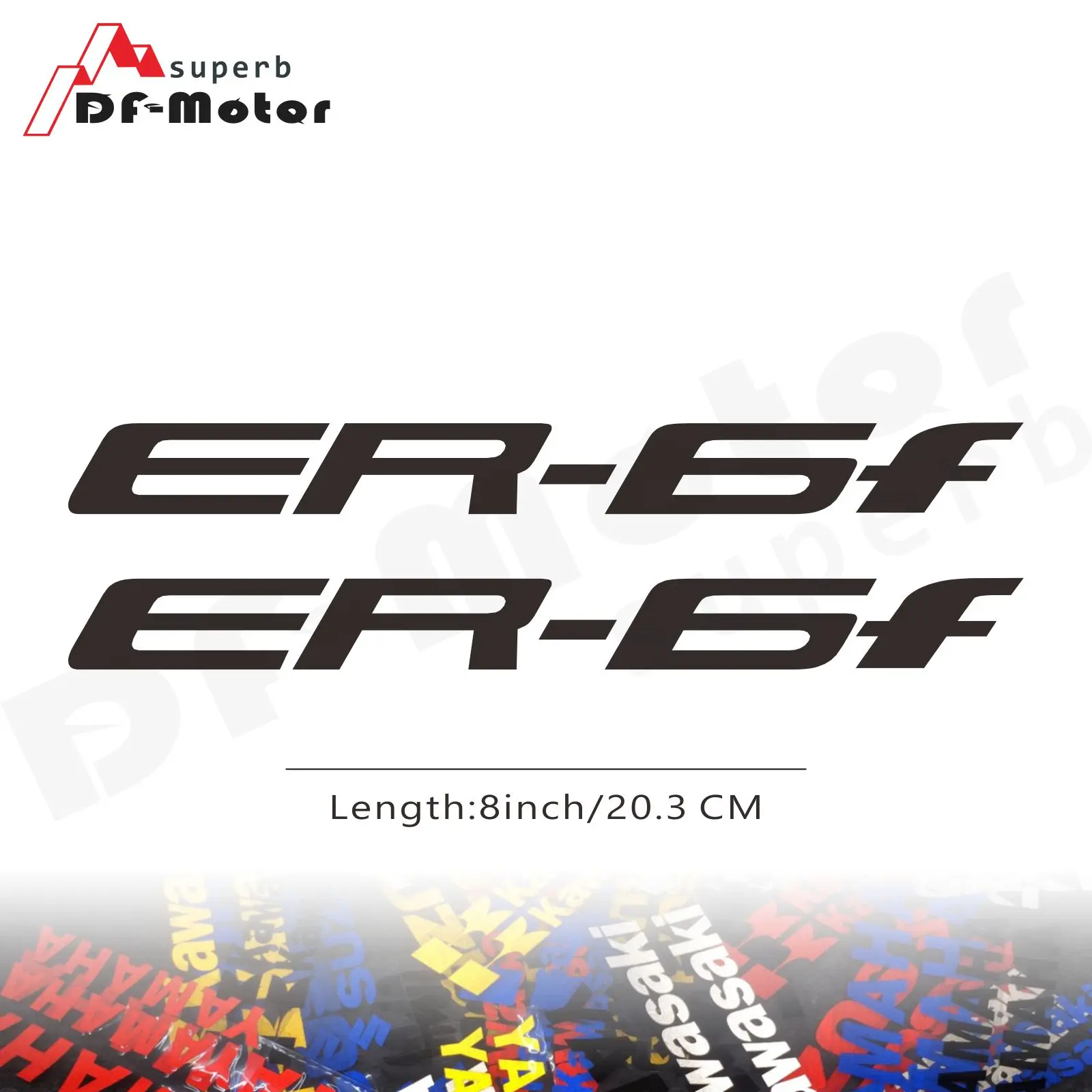 

8 дюймов Светоотражающая наклейка для мотоцикла автомобиля наклейка колеса обтекатель Шлем Наклейка для Kawasaki ER6f ER 6f