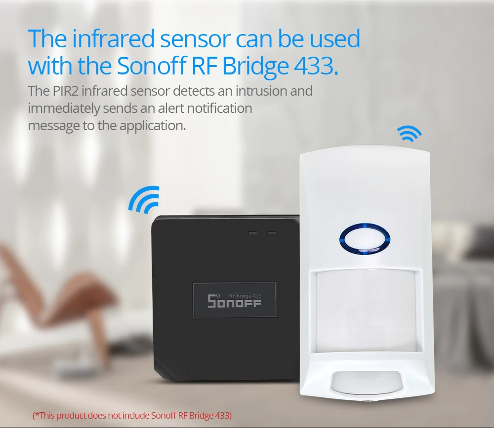 SONOFF PIR2 RF PIR датчик движения детектор 433 МГц Wifi беспроводной удаленный вход сигнализация Система безопасности Противоугонная умный дом Alexa
