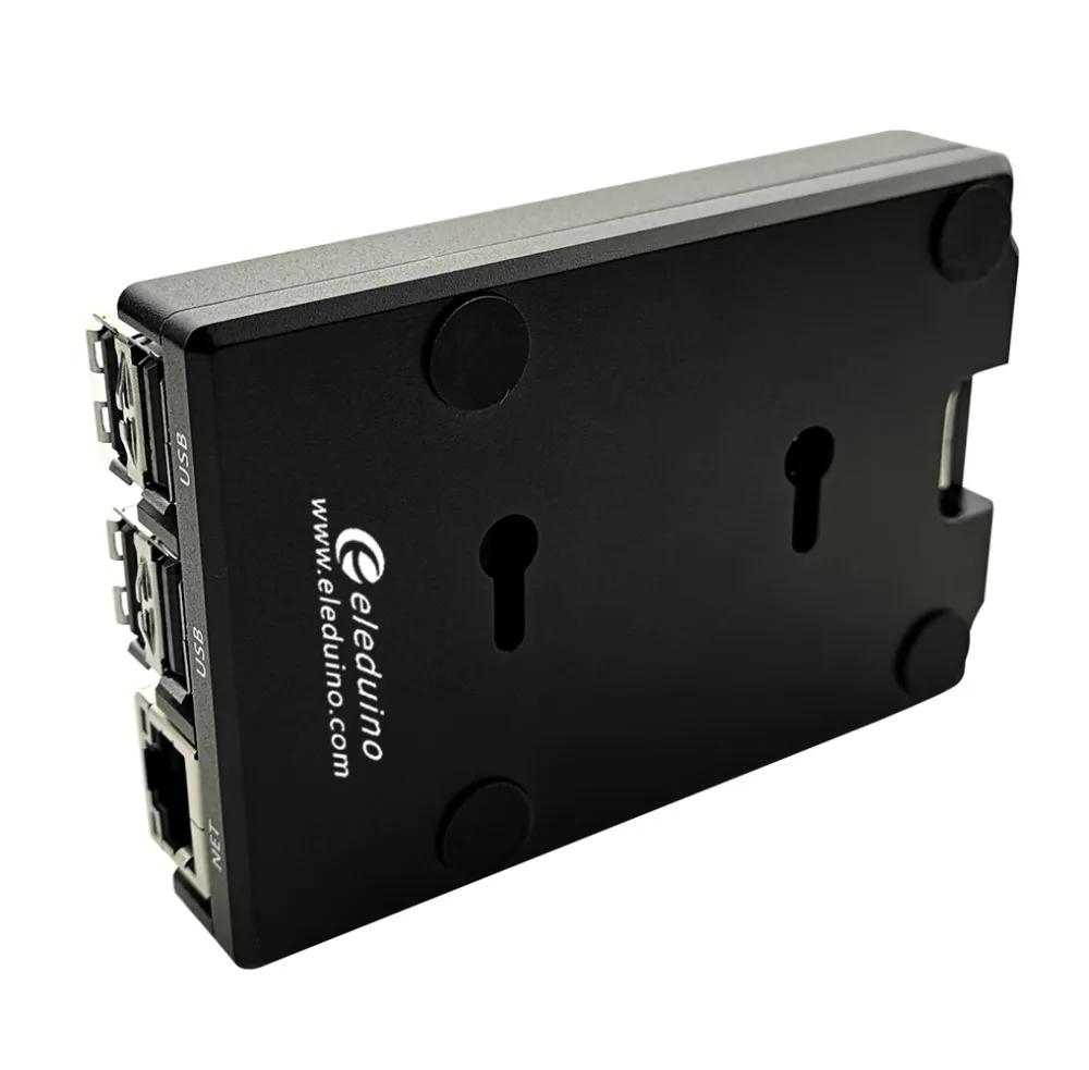 Алюминиевый Чехол eleduraspberry Pi 3 B+ с двойным активным вентилятором охлаждения черного цвета