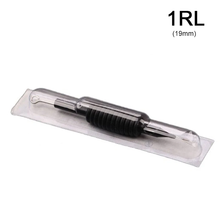 1 шт. новые черные одноразовые иглы для тату и трубки 3/4 (19 мм) 1RL Для тату-пистолета