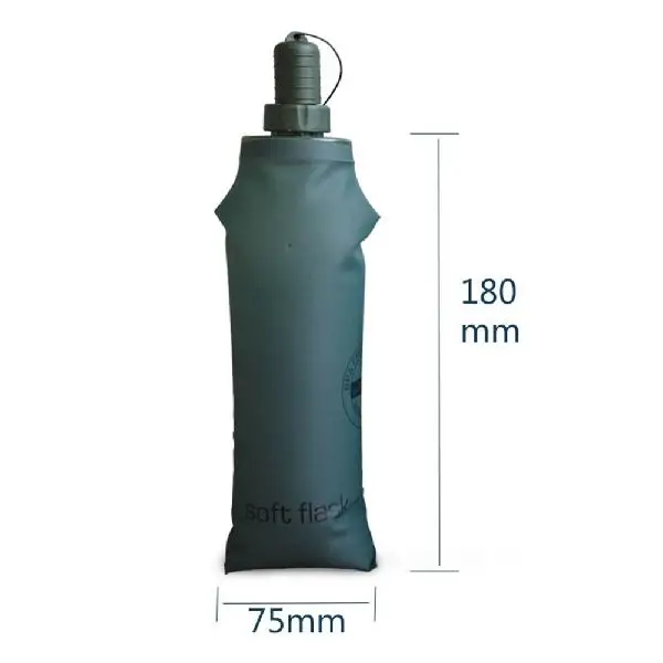 Army green 150ML LumiParty Мягкая силиконовая складная сумка для бутылки воды портативные спортивные принадлежности для активного отдыха походная мягкая колба для кемпинга верблюжья сумка для воды - Цвет: Army green 150ML