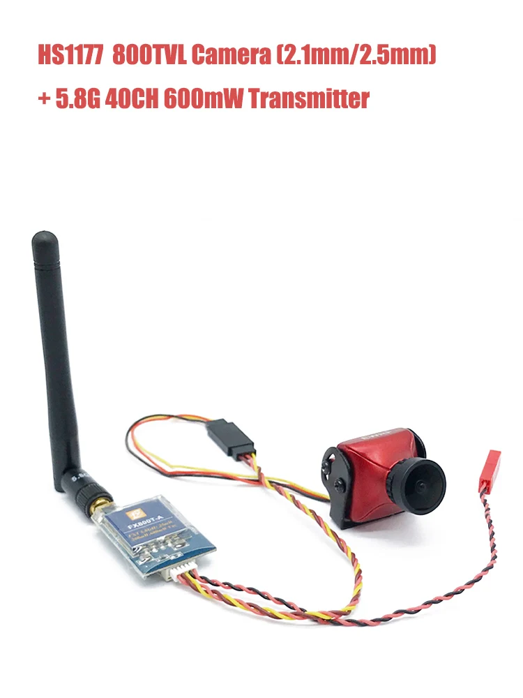 5,8G 40CH 600mW AV передатчик+ HS1177 800TVL камера FPV комбинированная система с микрофоном супер задний светильник для квадрокоптера FPV гоночный Дрон