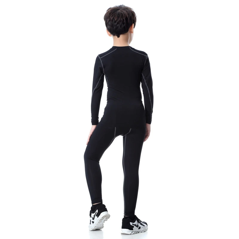 LANBAOSI Kids Compression Running Sets Long Sleeve Shirts Pants Basketball Football Youth Soccer Fitness Skinny Tights for Boys | Спорт и