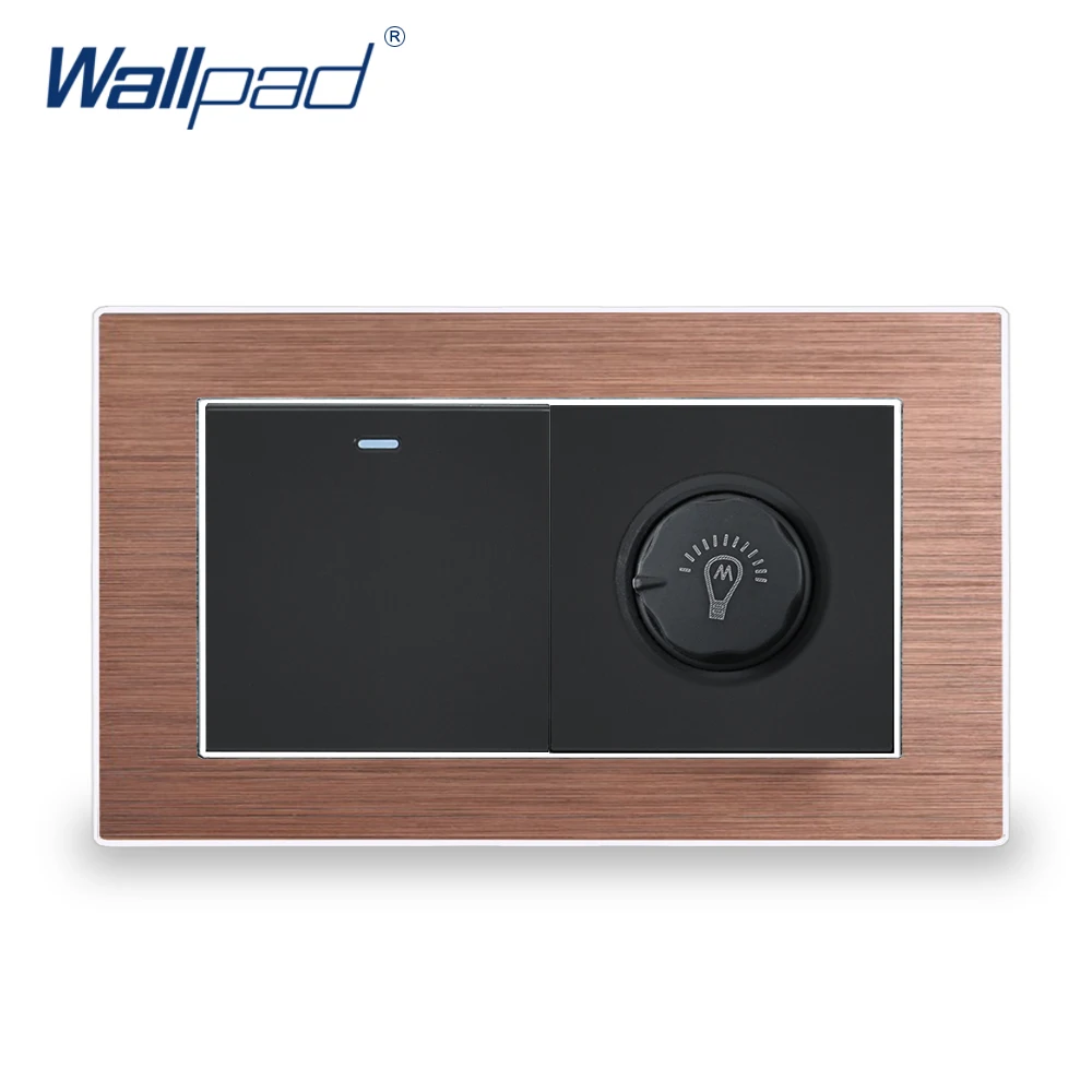 1 банда 2 переключатель с светодиодный диммер Wallpad роскошный настенный светильник