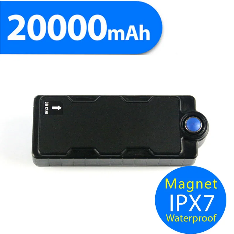 WCDMA 3g 2G 20000mAh водонепроницаемый магнитный Внешний аккумулятор со скрытым gps
