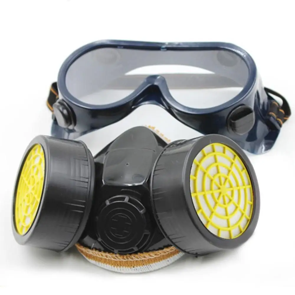 Anti-Dust Mask Анти-пыль/анти-обитель злая маска химическая безопасность живопись газовый воздушный фильтр респиратор с очками оборудование промышленной безопасности - Цвет: Anti-Dust Mask