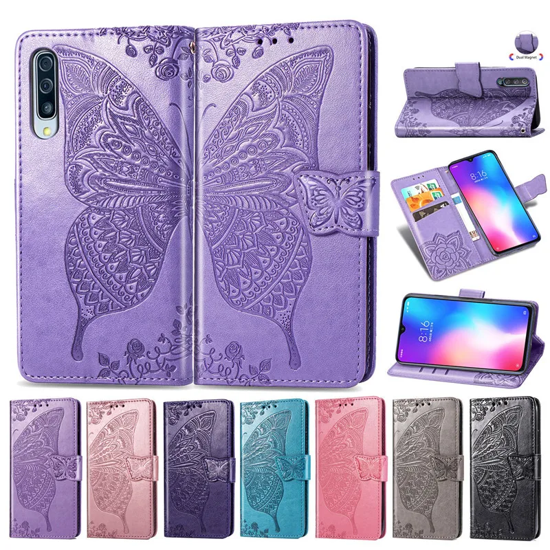 Для Xiaomi mi 9 3D бабочка тисненая кожа флип Бумажник Обложка для se 9se телефон