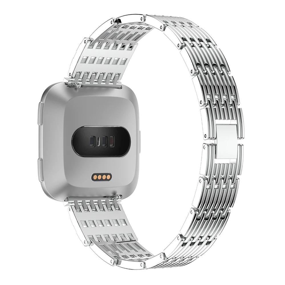 Ремешок для часов из нержавеющей стали Fitbit Versa ремешок с металлическим умным
