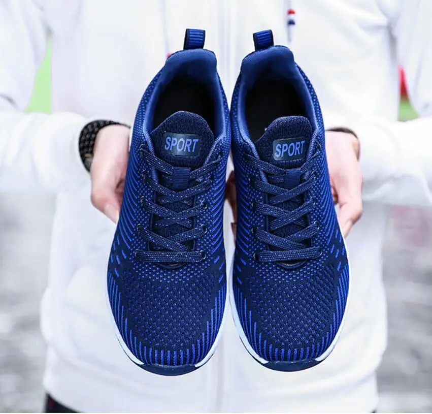 Designer shoes men 2019 new Flying woven mesh Breathable lace-up Unisex couple casual flat Sneakers zapatos de hombre CS-128 | Обувь