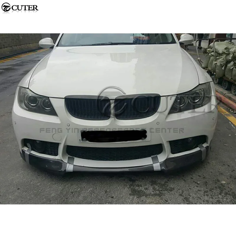 E90 V Стиль углеродного волокна передний бампер спойлер для BMW M3 Бампер сплиттер