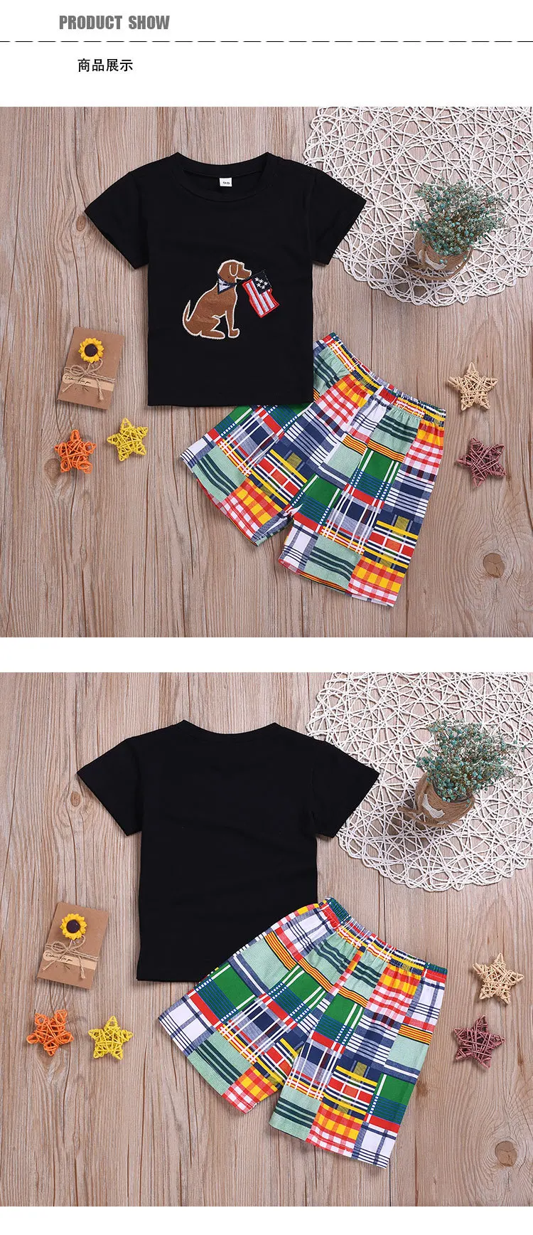 Комплект детской одежды для маленьких мальчиков лето 2019 топы с принтом из