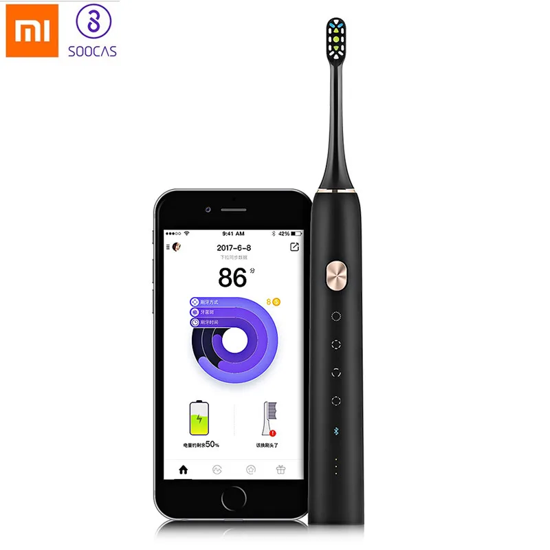 Xiaomi SOOCAS X1 X3 обновлен sonic Электрический Зубная щётка Перезаряжаемые ультра зубная