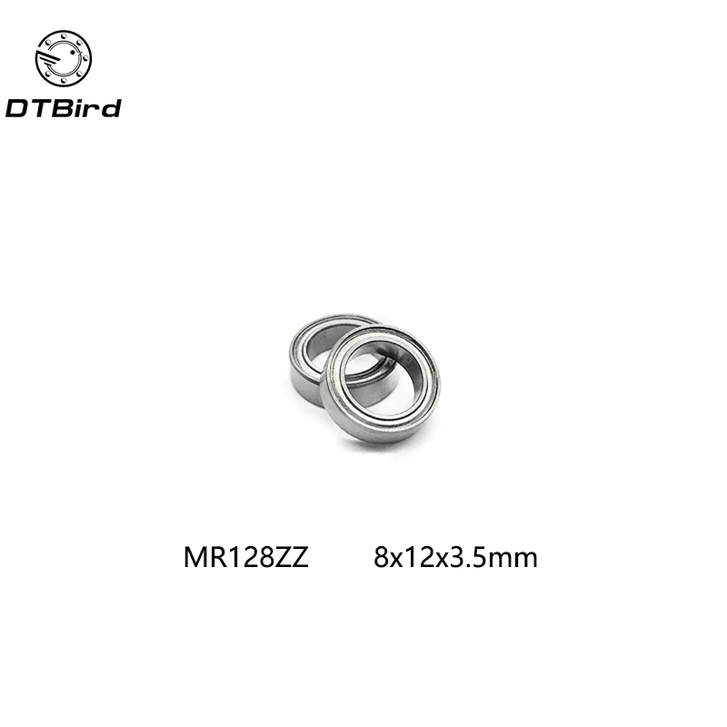 Бесплатная доставка Набор из 10 шт. MR128ZZ ABEC 1 8X12X3.5 мм Шариковые подшипники с