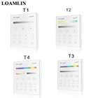 Milight Led панель контроллер 2,4G беспроводной 4 зоны РЧ с регулируемой яркостью Диммер пульт дистанционного управления сенсорной панелью настенный контроллер T1 T2 T3 T4