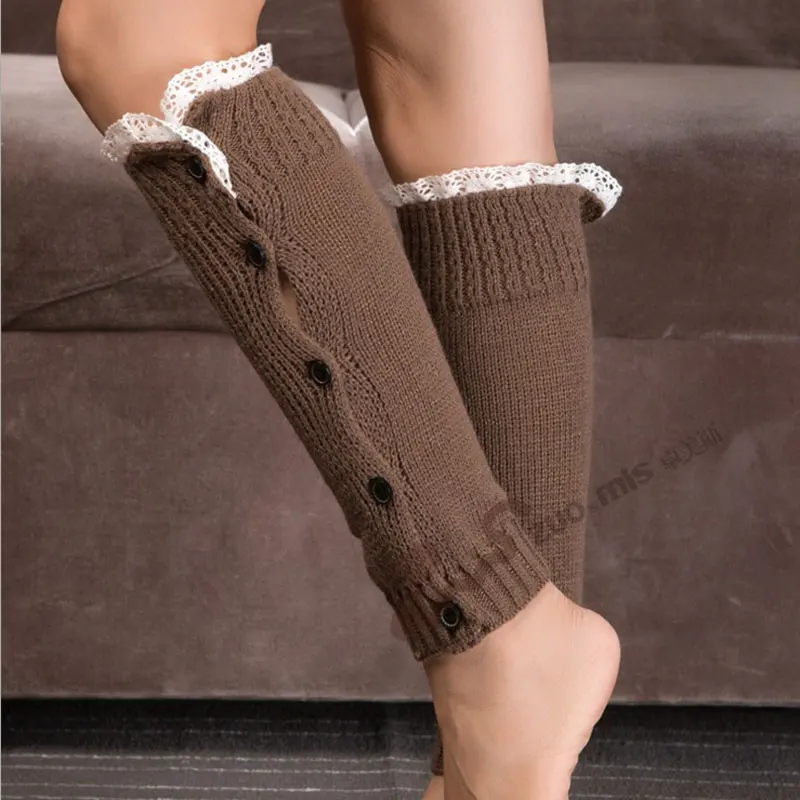 Детские гетры 1 пара модные зимние вязаные крючком мягкие кружевные леггинсы до