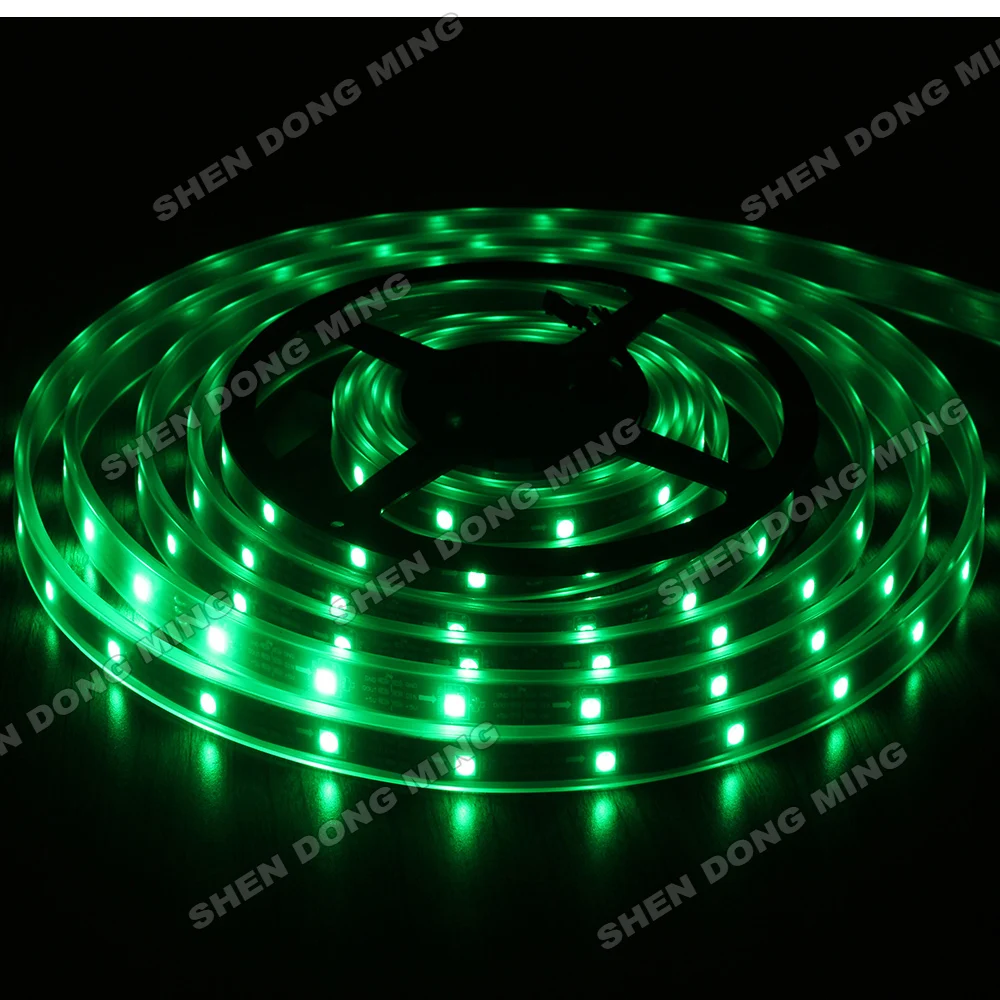100 м Водонепроницаемая IP67 цифровая светодиодная лента pixel SMD 5050 WS2811 60led/m 20IC гибкая