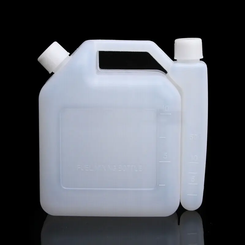 

1L Oil Pot Petrol Fuel Mixing Bottle Tank 2 Stroke For Chainsaw Trimmers 1:25 50:1 Lawn Mowers Line Strimmers Garden Supplies