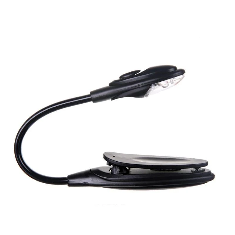 New Portable Led Book Light Mini Clip-On Flexible Bright Lamp Lights Reading Lamps Travel Bedroom Reader Christmas Gifts