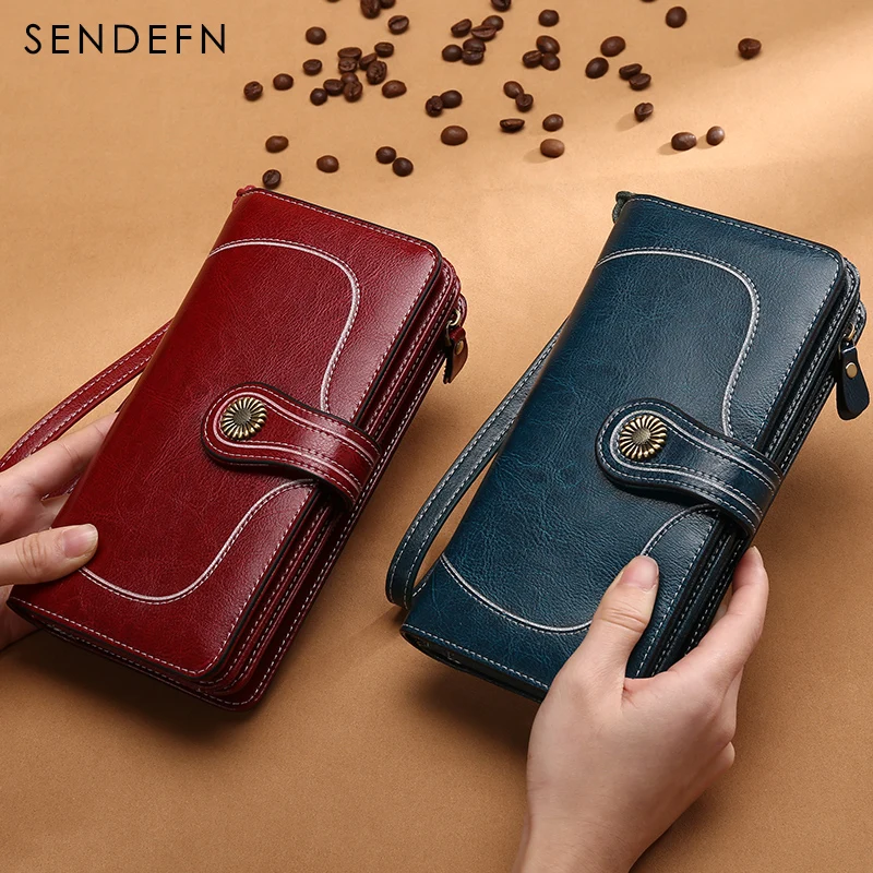 Кошелек SENDEFN Женский из спилка длинный на молнии 5186N 65|zipper purse|brand pursepurse brand |