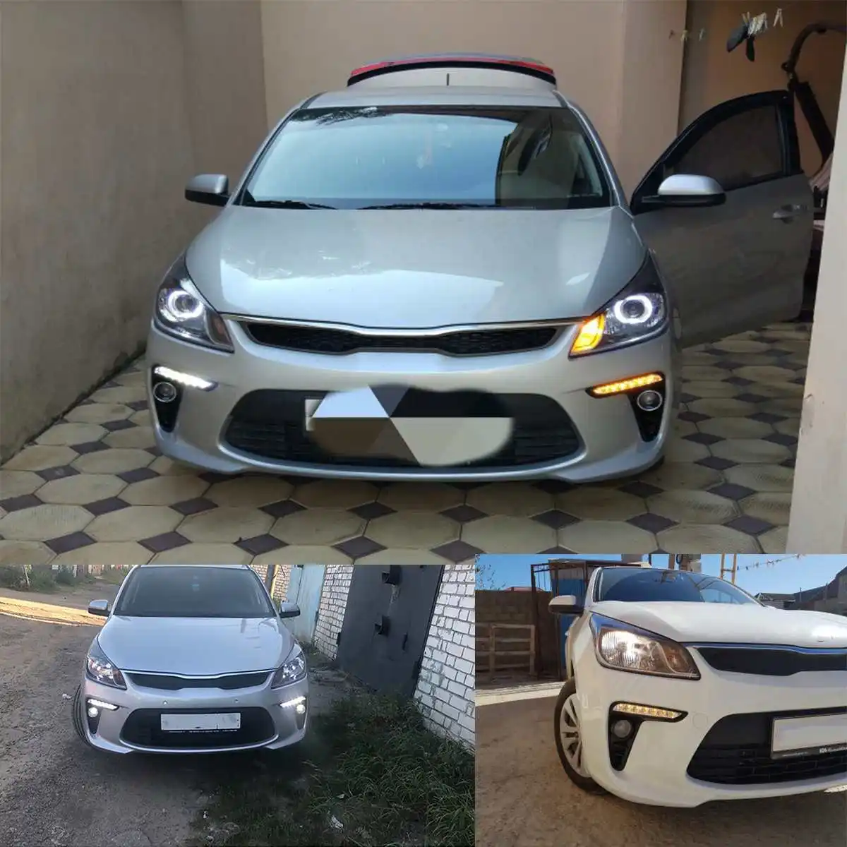 Дневной ходовой светильник для Kia Rio K2 Желтый поворотный сигнал стиль реле Водонепроницаемый ABS автомобиль DRL 12 В Светодиодный дневной светильник