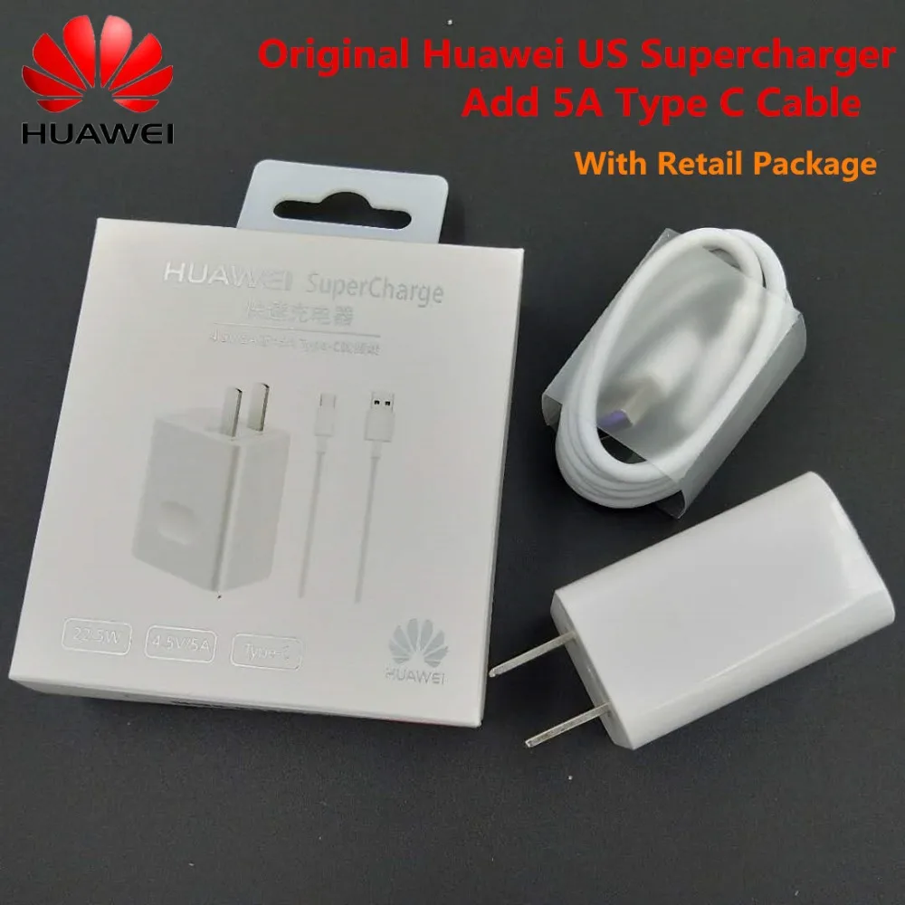 huawei 4,5 v 5a 5v 4.5a SuperCharge Зарядное устройство Usb Быстрая Зарядка адаптер 5A type C кабель для P20 Honor 20 Pro 20S 10 V10 V20