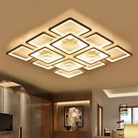 rectangle remote control living room bedroom modern led ceiling lights luminarias para sala dimming led ceiling lamp
