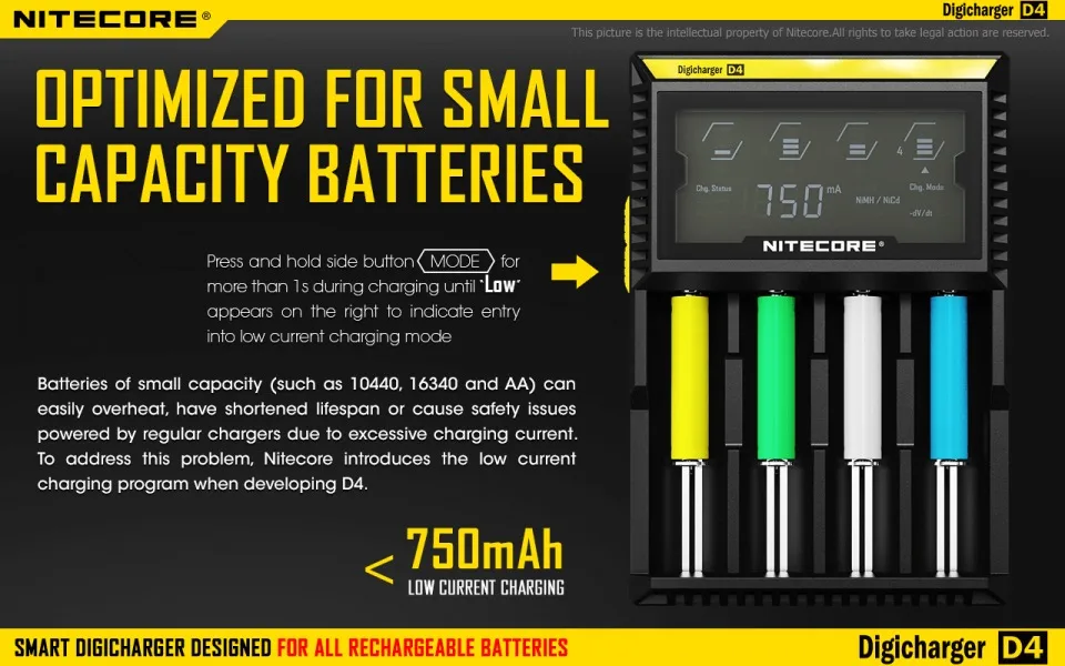 Nitecore SC4 D4 D2 I4 I2 цифровой процессор inteligente ЖК-схема Global de seguros Li-Ion 18650 14500 16340 26650 de cargador