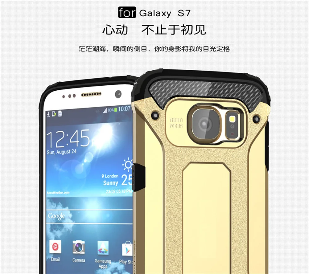For Samsung Galaxy S7 Back Cover Dual Layer Hard PC &amp Premium TPU Hybrid Shockproof Anti-Scratch Armor Protective Phone Cases |