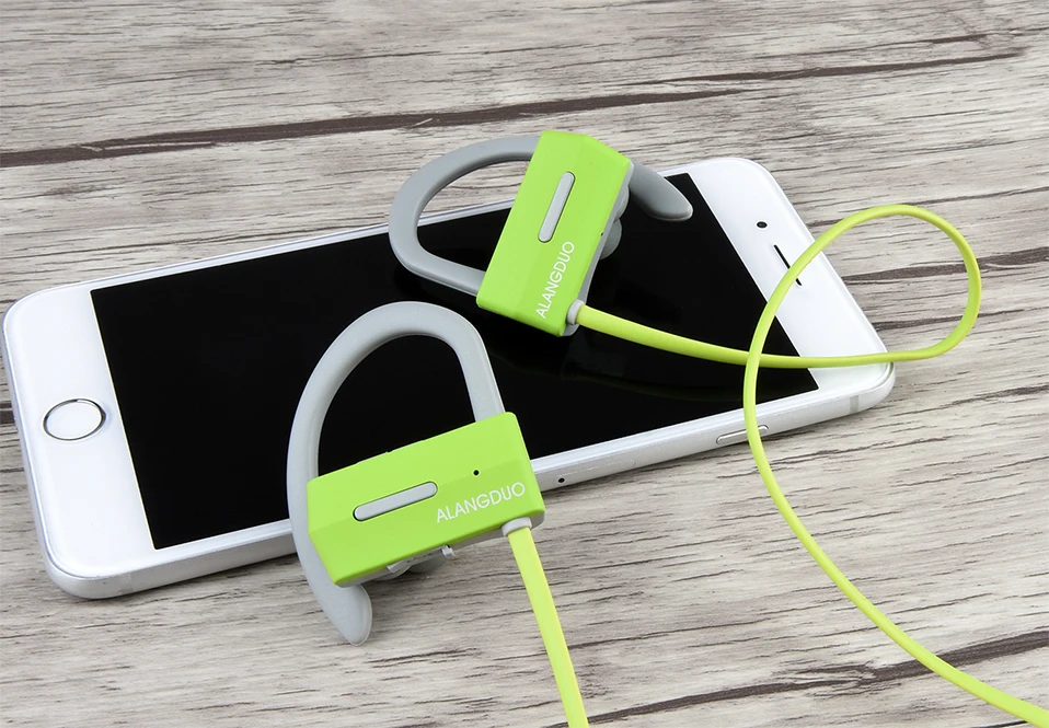 ALANGDUO A1 auriculares inalambrico bluetooth гарнитура водонепроницаемый беспроводной спортивный бас Ecouteur Bluetooth V4.1 наушники с микрофоном
