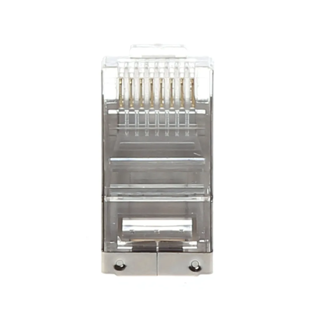 50/100 шт. металлическое приспособление в CAT5 RJ45 8 Pin экранированный модульный разъем