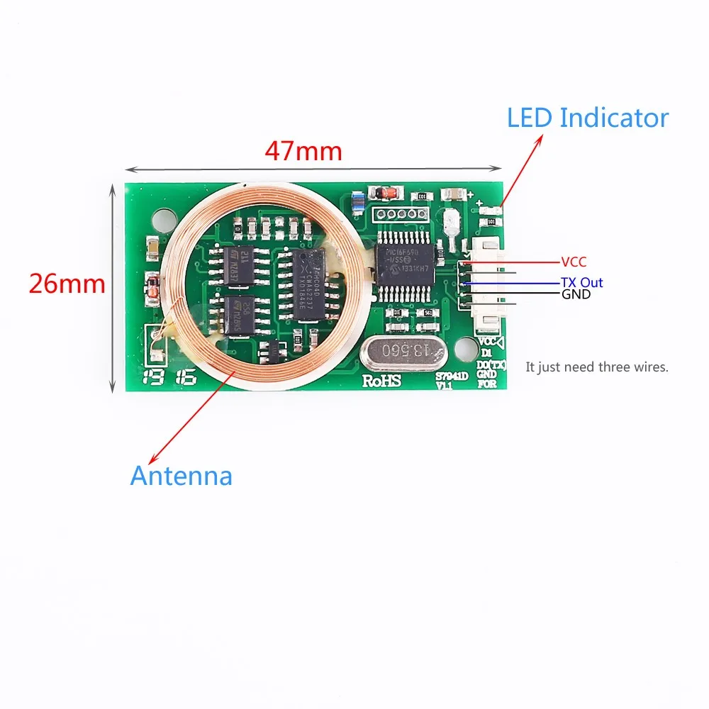RFID считыватель UART 5 в постоянного тока 13 56 МГц 125 кГц|Детали и аксессуары для