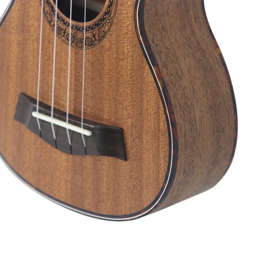 FLEOR Гавайские гитары сопрано из красного дерева Ukelele Уке 21 дюймов 15 ладов 4 струны гитары ra инструмент для начинающих