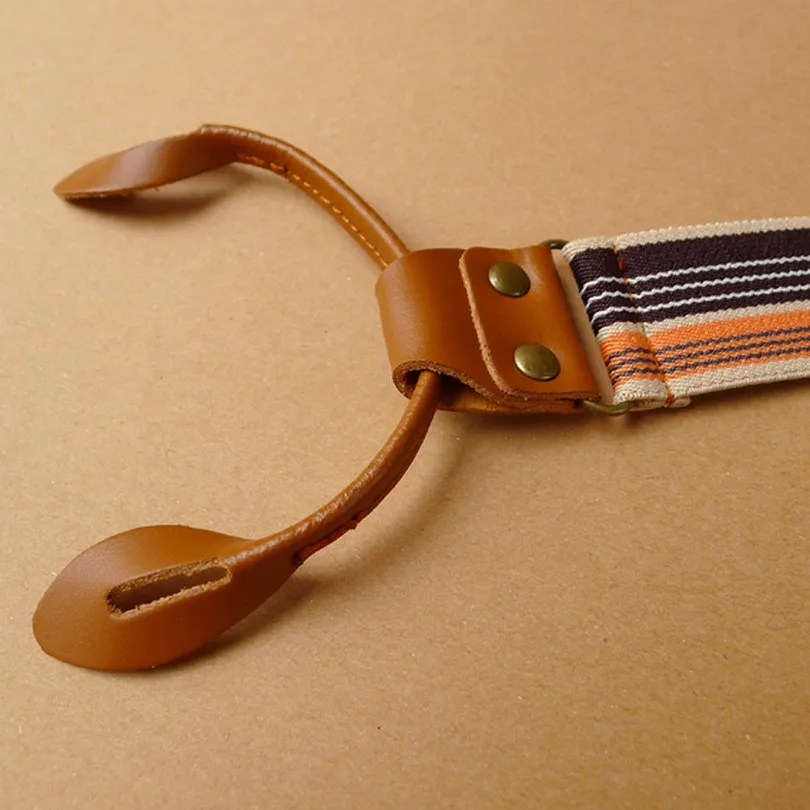 Мужские подтяжки с заклепка для пуговицы регулируемые эластичные брюки Модные