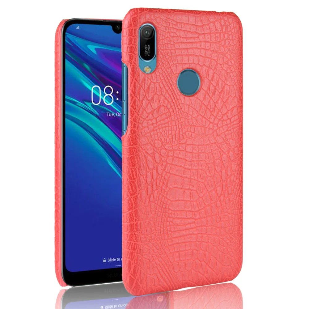 Крокодил змеиной кожи чехол для huawei Y6 Pro 2019 Y5 Y7 Prime Y9 2018 крышка жесткая задняя